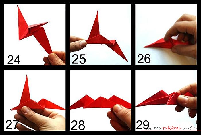 Оригами дракон, схема. Фото №6